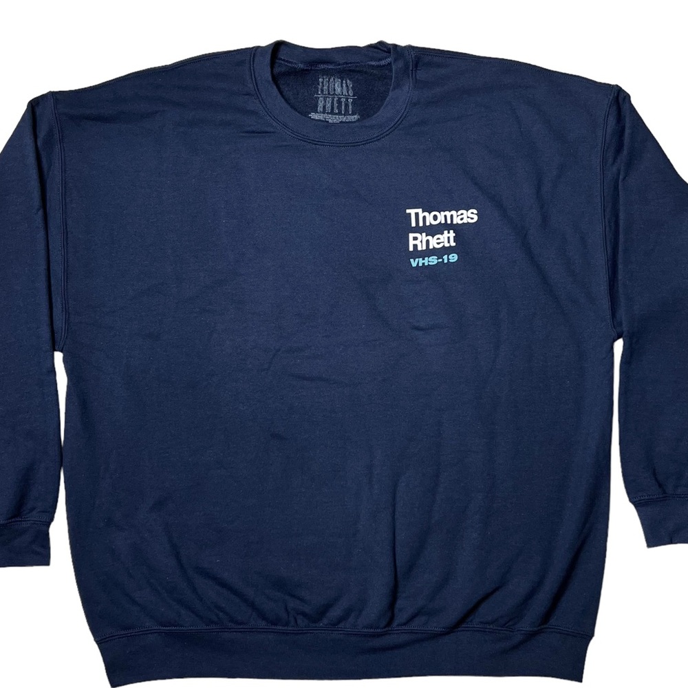 NWOT Thomas Rhett Official VHS-19 Tour Graphic Sweatshirt Navy Unisex 2XL - Picture 2 of 7